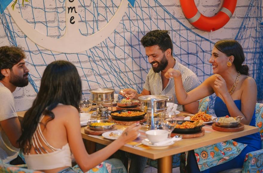 People having conversations and connecting