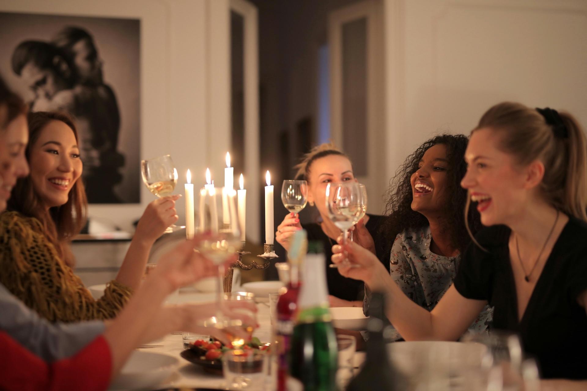 People enjoying dinner together at a DayOfUs event