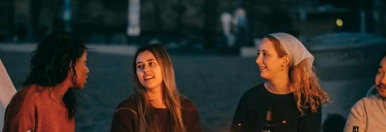 People having conversations and connecting